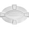 Ekena Millwork Horizontal Oval Gable Vent Louver with Flat trim & Keystones, Non-Functional, 29"W x 20"H x 1 3/4"P GVOV29X20D - alternate 1